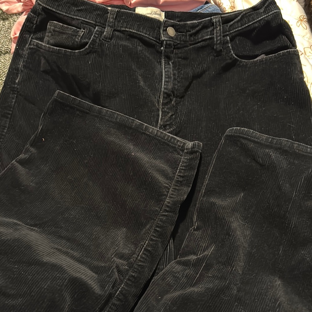 Black Corduroy Flare